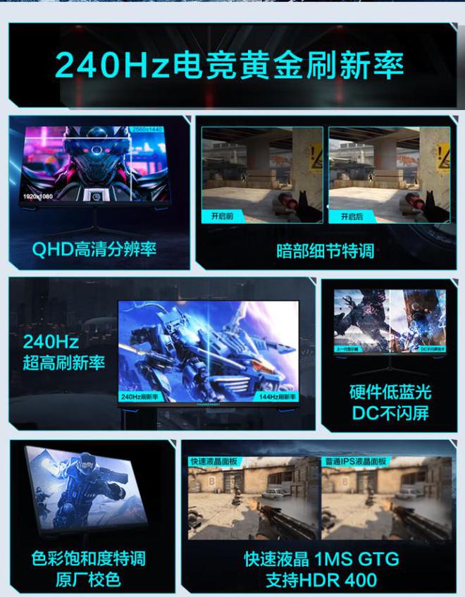 比27英寸2K 240Hz+显示器推荐不朽情缘网站电竞玩家高刷神器 5款性价(图3)